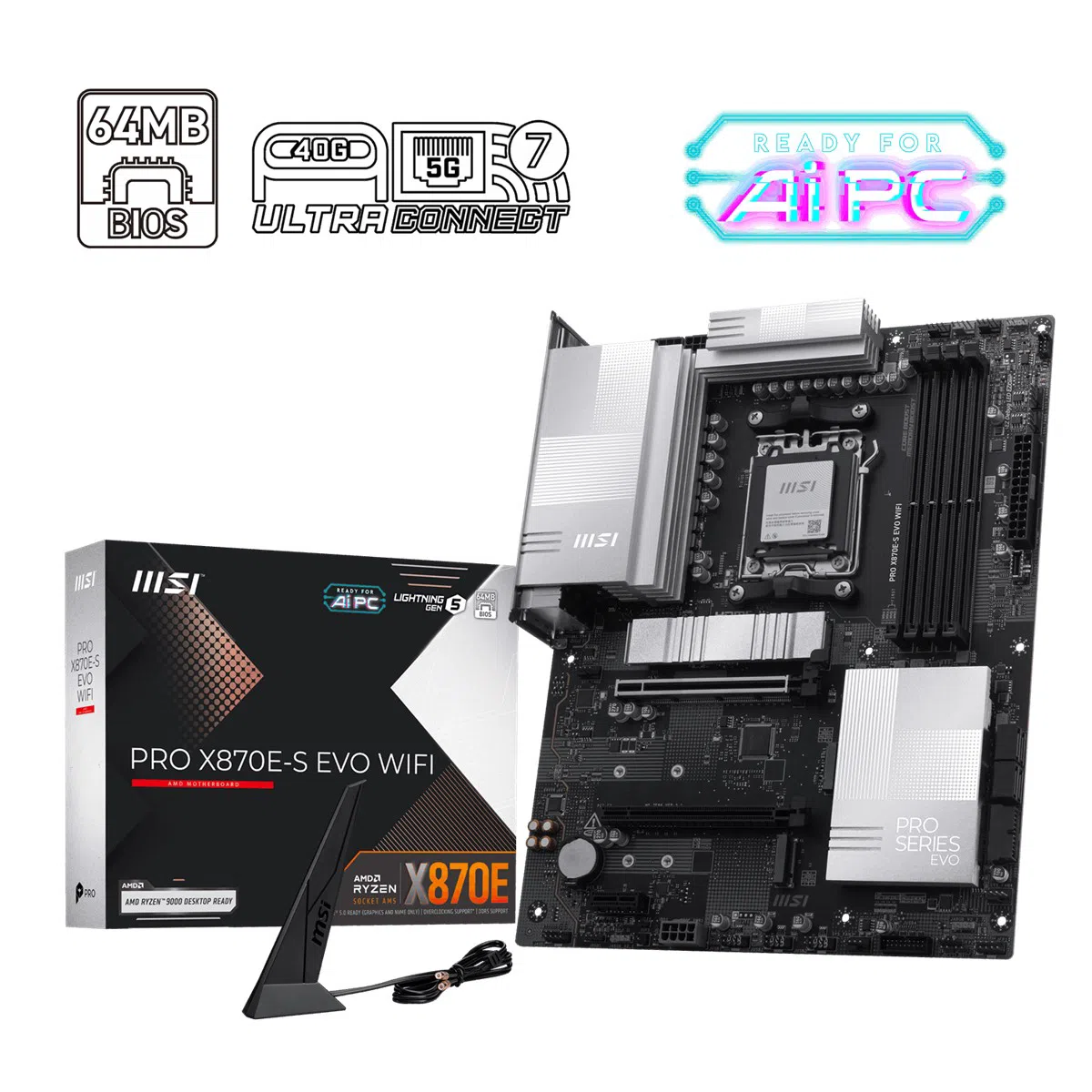 Msi PRO X870E-S Evo Wifi AM5 DDR5 ATX Anakart