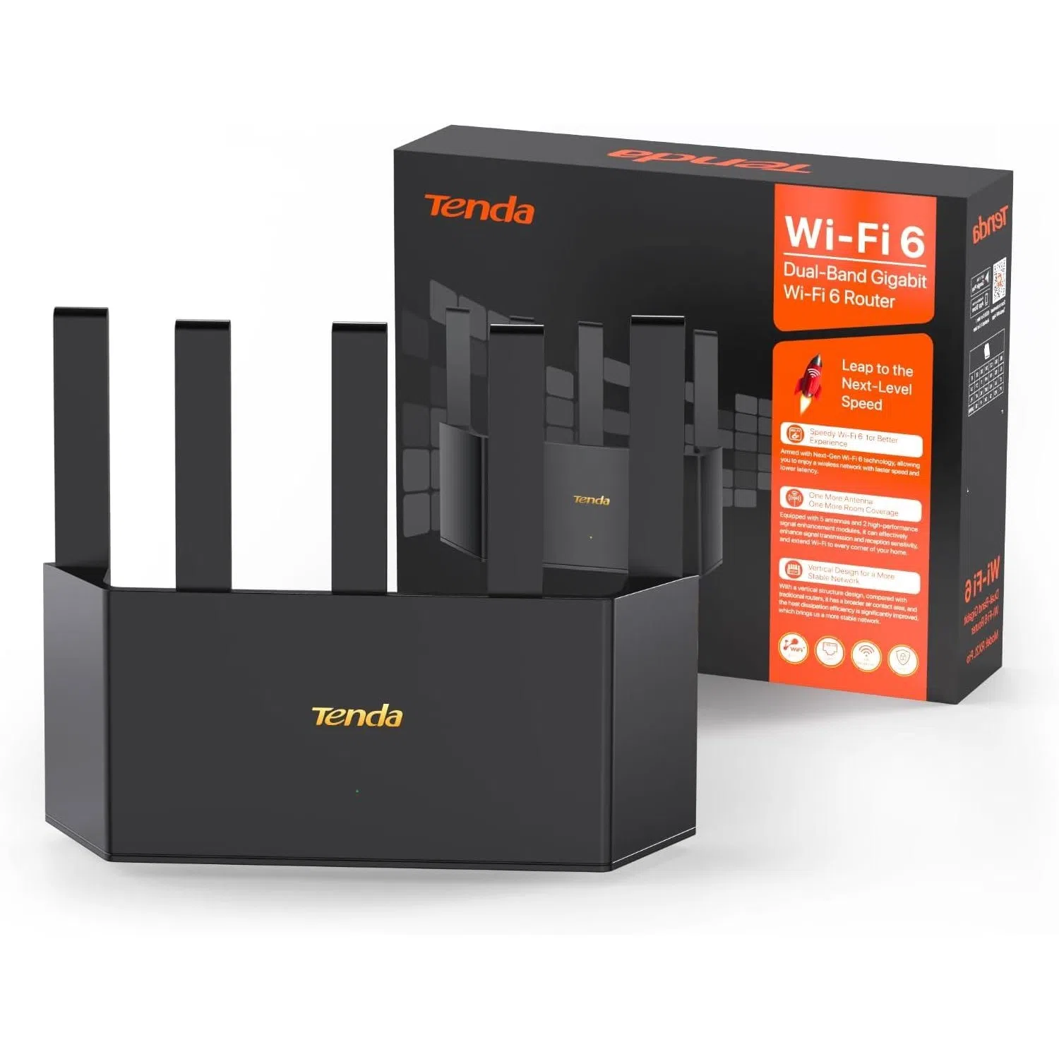 Tenda RX12L Pro 4 Port Dual Band Wi-Fi 6 Router