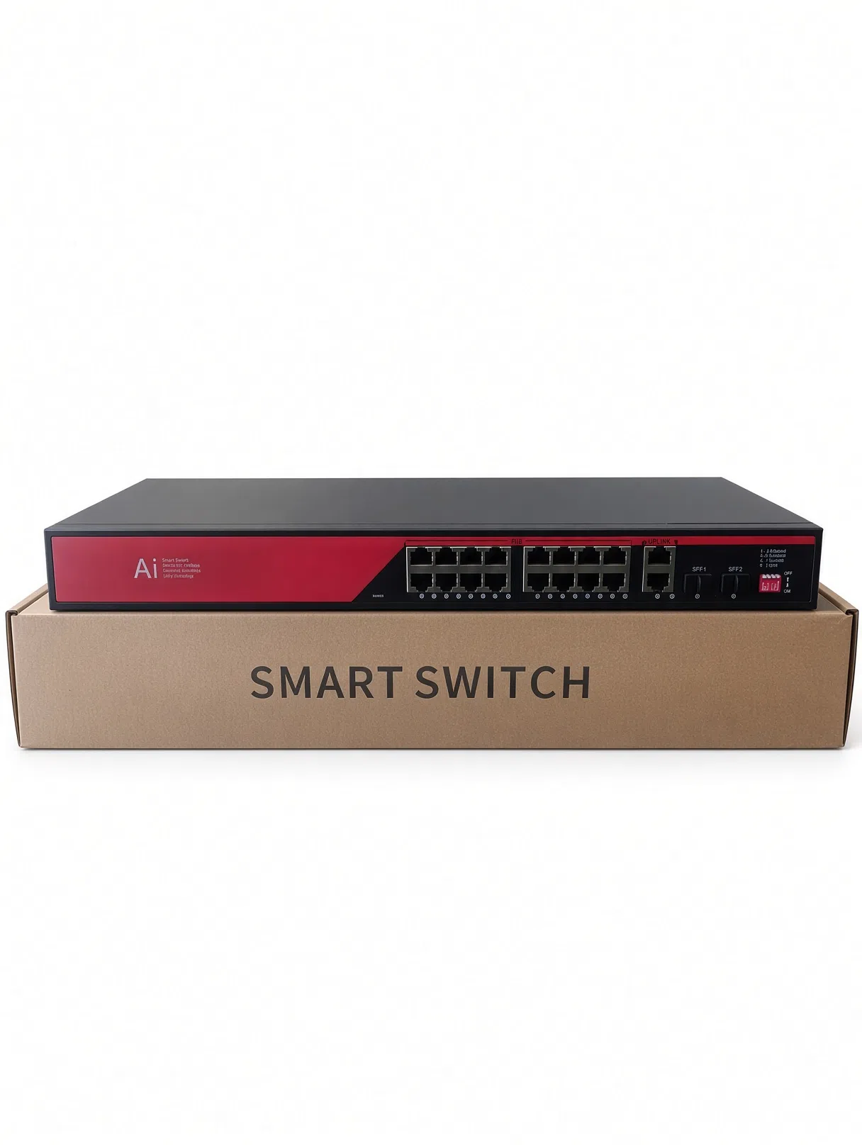 EZCOOL EZ-16PSX-SFP 16 PORT 16FE+2GE+2SFP GİGABİT YÖNETİLEMEZ POE SWİTCH 120W