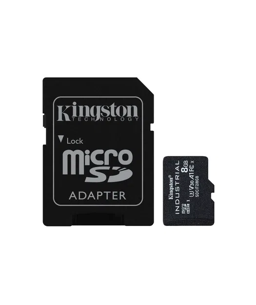 Kingston 8GB Endüstriyel microSDHC C10 A1 Hafıza Kartı (SD Adaptörlü)