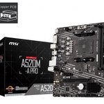 MSI A520M-A Pro AM4 Ryzen DDR4 Dvi Hdmi