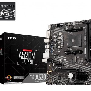 MSI A520M-A Pro AM4 Ryzen DDR4 Dvi Hdmi