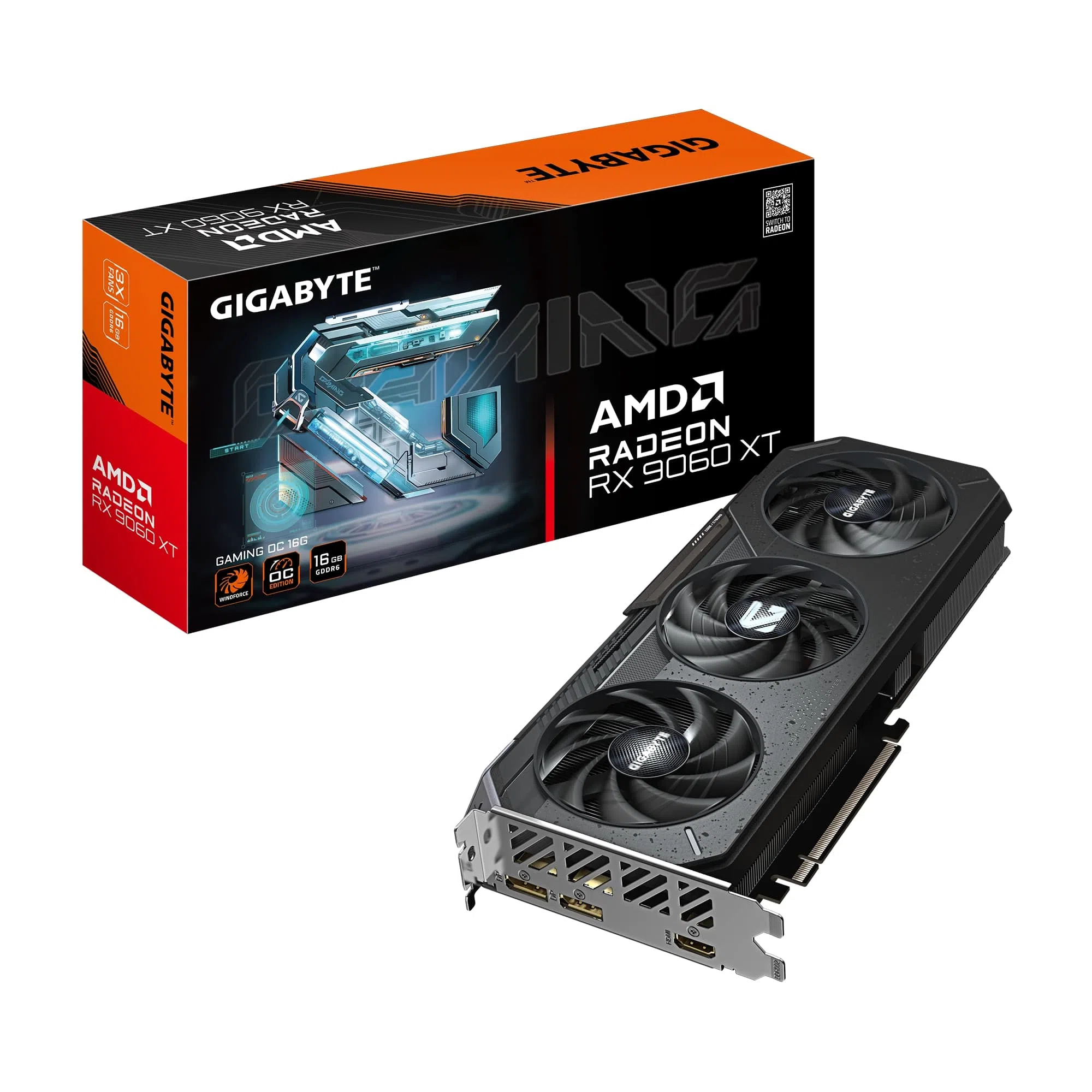 Gigabyte Radeon RX 9060XT Gaming OC 16gb GDDR6 128Bit GV-R9060XTGAMING OC-16GD