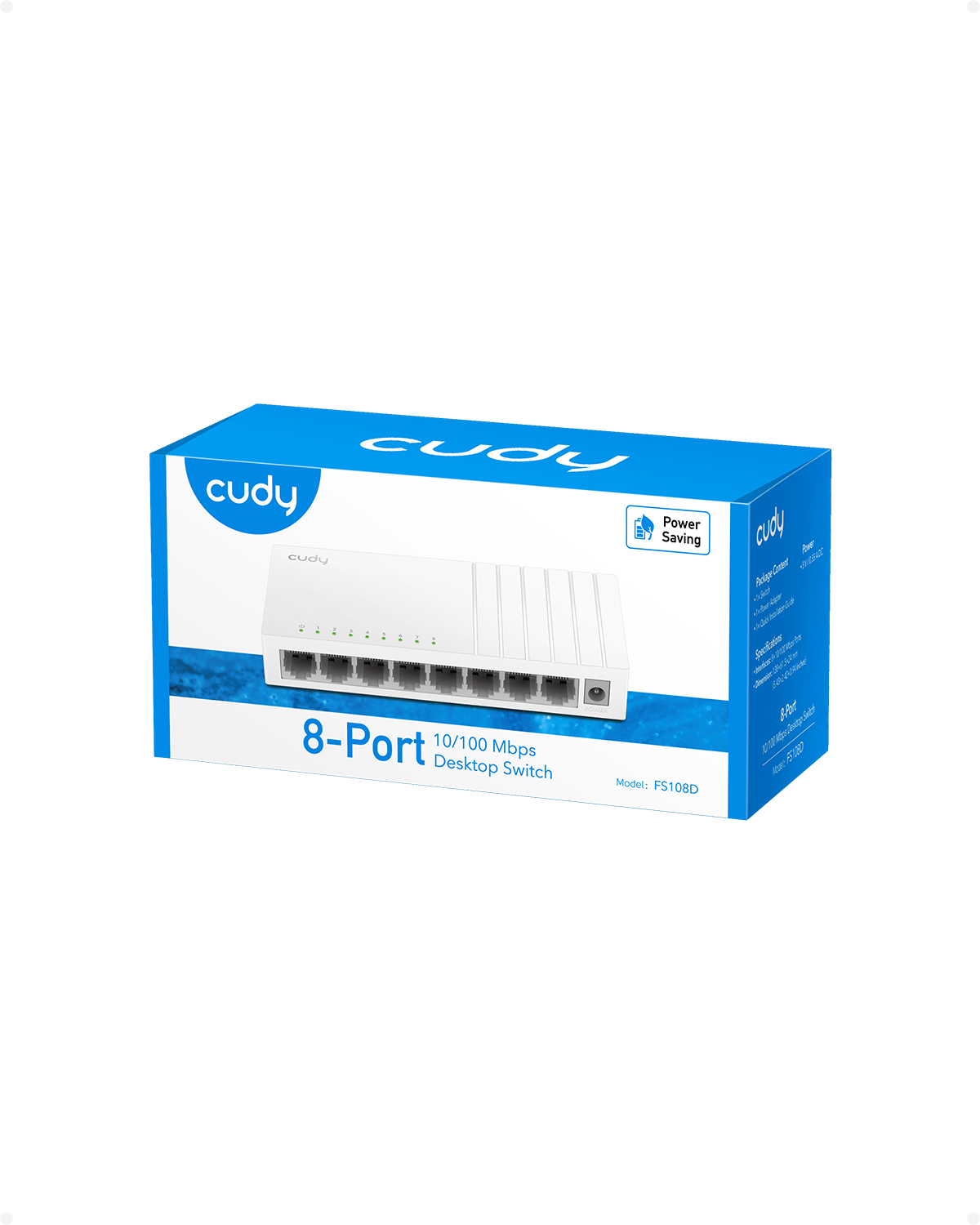 CUDY 8-Port 10/100 Mbps Metal Switch