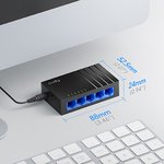 CUDY 5-Port Gigabit Metal  Switch