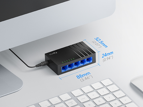 CUDY 5-Port Gigabit Metal  Switch