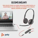 Poly Blackwire 3325 USB Stereo Mikrofonlu Kulaklık