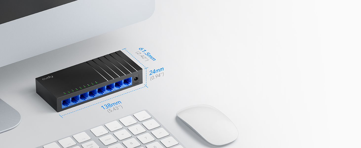 CUDY 8-Port Gigabit Metal  Switch