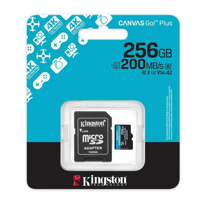 Kingston Canvas Go! Plus 256GB microSDXC 200MB/s SDCG4