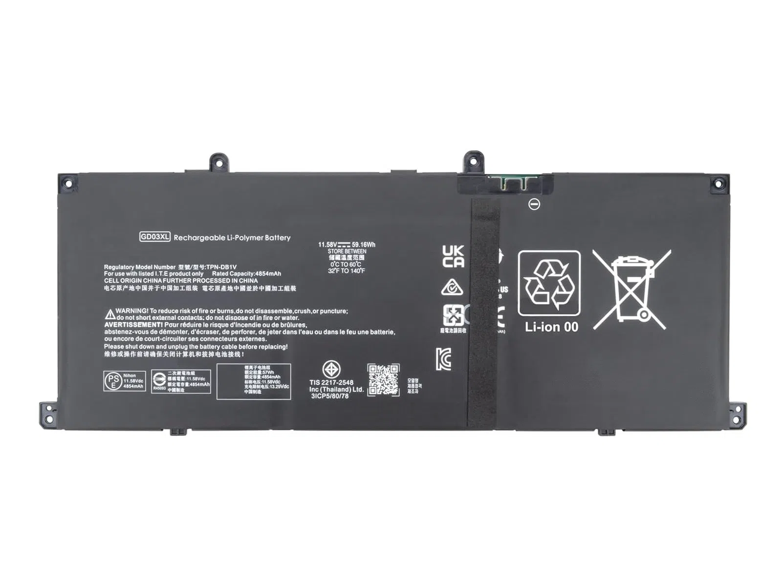 RETRO Hp Envy 14-fa0000 x360, GD03XL Notebook Bataryası