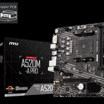 MSI A520M-A Pro AM4 Ryzen DDR4 Dvi Hdmi
