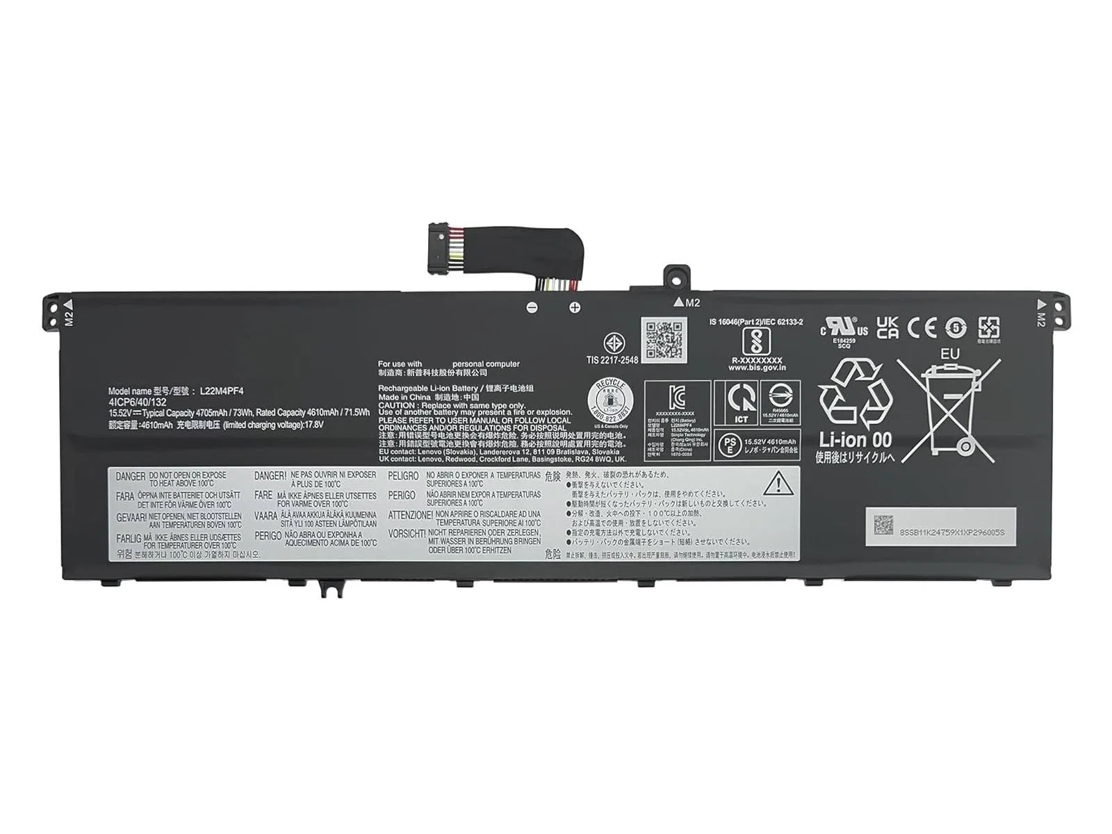 RETRO Lenovo L22M4PF4 Notebook Bataryası