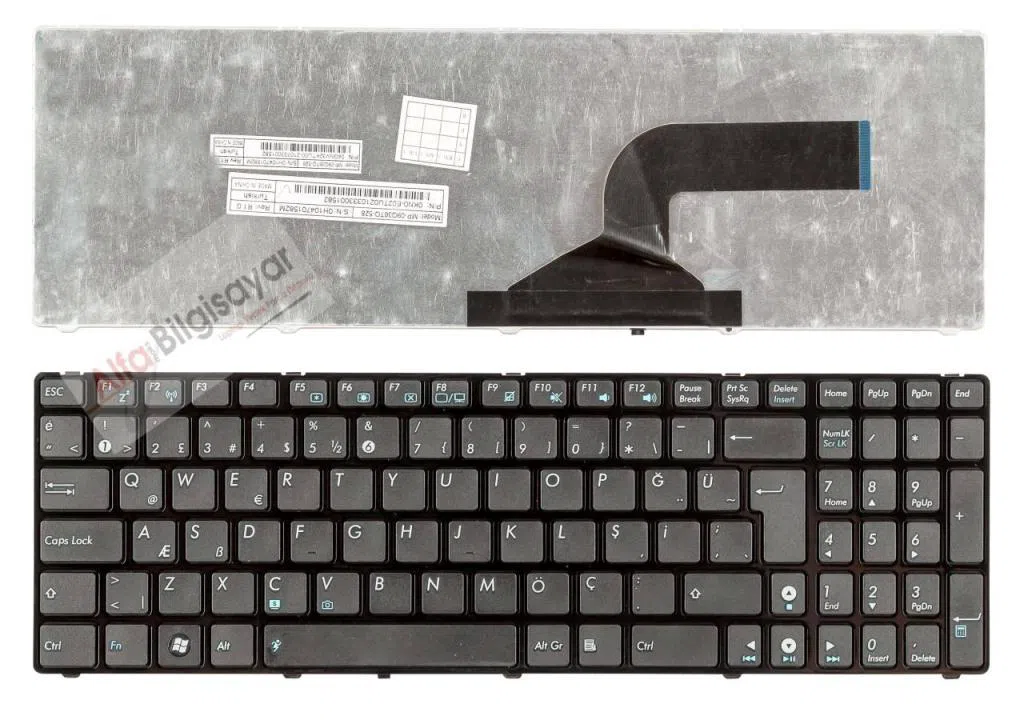 Asus K53JC, K53JE, K53JF  Klavye Orjınal Türkçe Q Tuş Takımı A+++