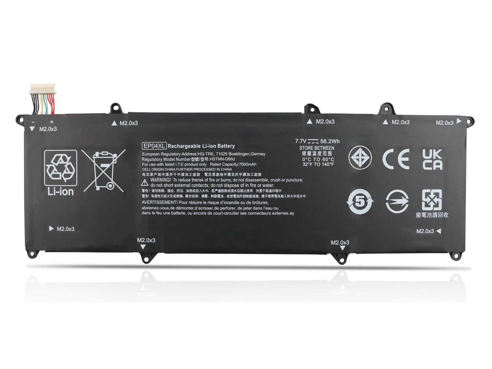 RETRO Hp Elite Dragonfly G1, G2, EP04XL Notebook Bataryası