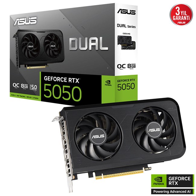 Asus GeForce RTX5050 8GB Dual OC GD6 128Bit
