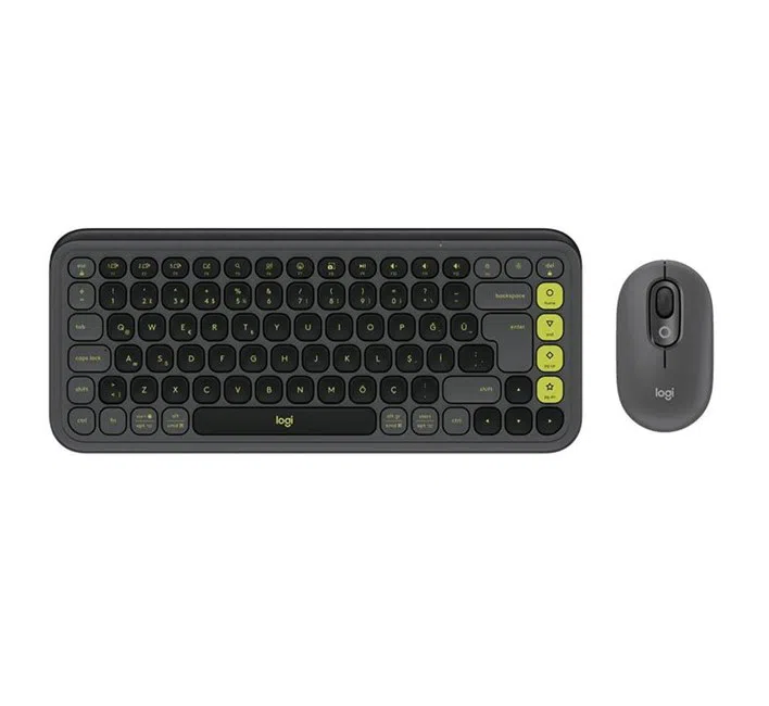 Logitech Pop Icon Kablosuz Klavye Mouse Seti Grafit