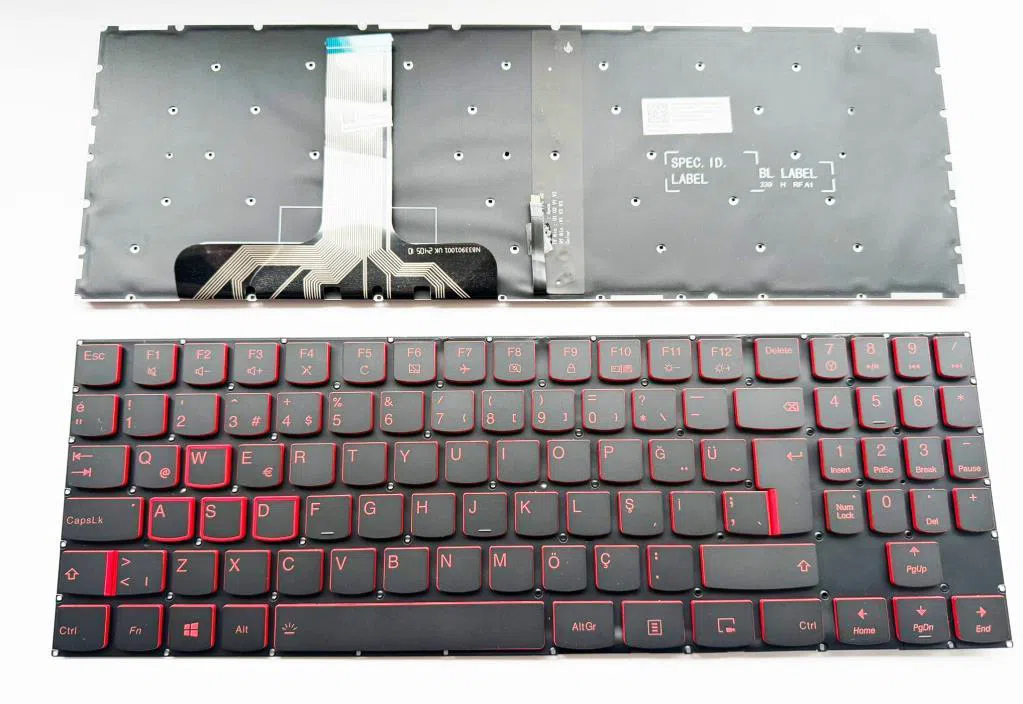 Lenovo Legion Y520, Y540, Y720, Y910 Klavye Beyaz Işıklı Siyah Tuş Takımı