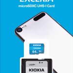 64GB MICRO SDHC C10 100MB/s KIOXIA LMEX1L064GG2