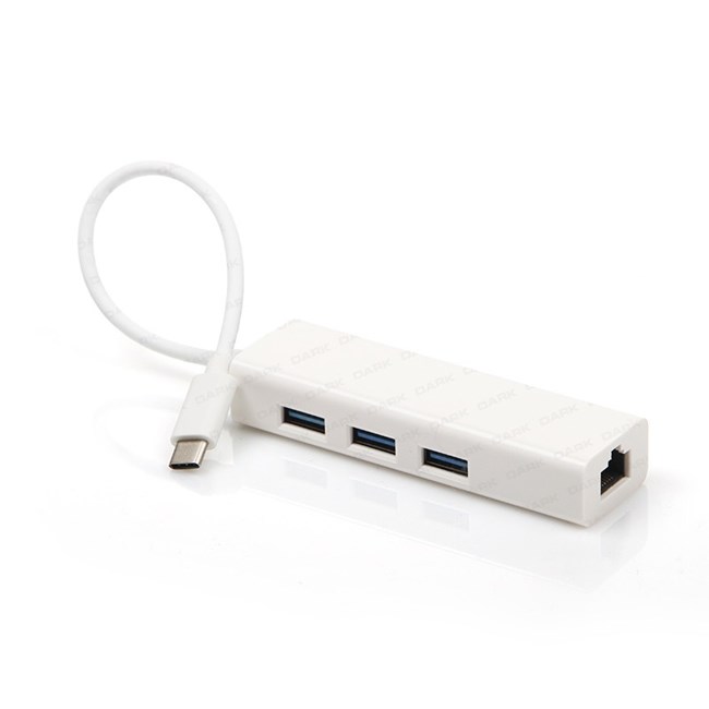 Dark Type-C to Gigabit Ethernet + 3x USB Çoklayıcı