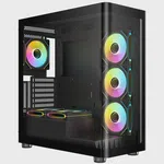 Frisby FC-9570 Vanta 750W 80+ Bronze 6x ARGB Bilgisayar Kasası Siyah