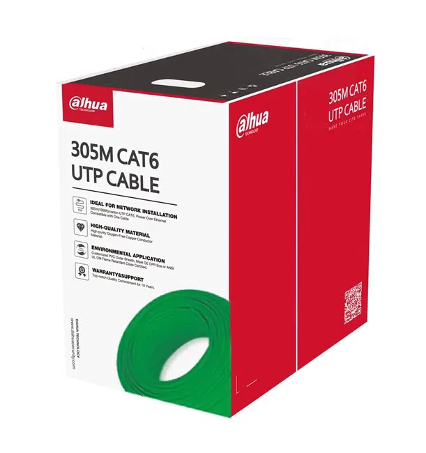 Dahua Cat6 UTP Saf Bakır 305m Yeşil