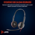 Poly Blackwire 3220 Stereo Mikrofonlu Kulaklık
