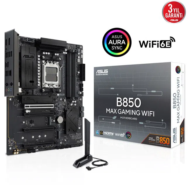 ASUS B850 Max Gaming Wi-Fi AM5 Anakart