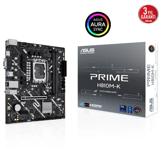 ASUS PRIME H810M-K INTEL H810 LGA1851 DDR5 ANAKART