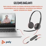 Poly Blackwire 3325 USB Stereo Mikrofonlu Kulaklık