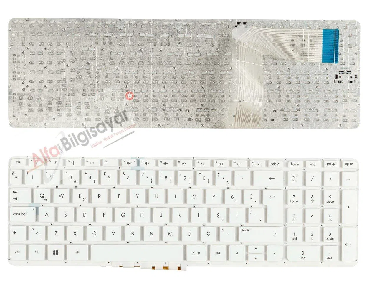 HP Pavilion 17-f,15-p Serisi Beyaz Renk Klavye Tuş Takımı 