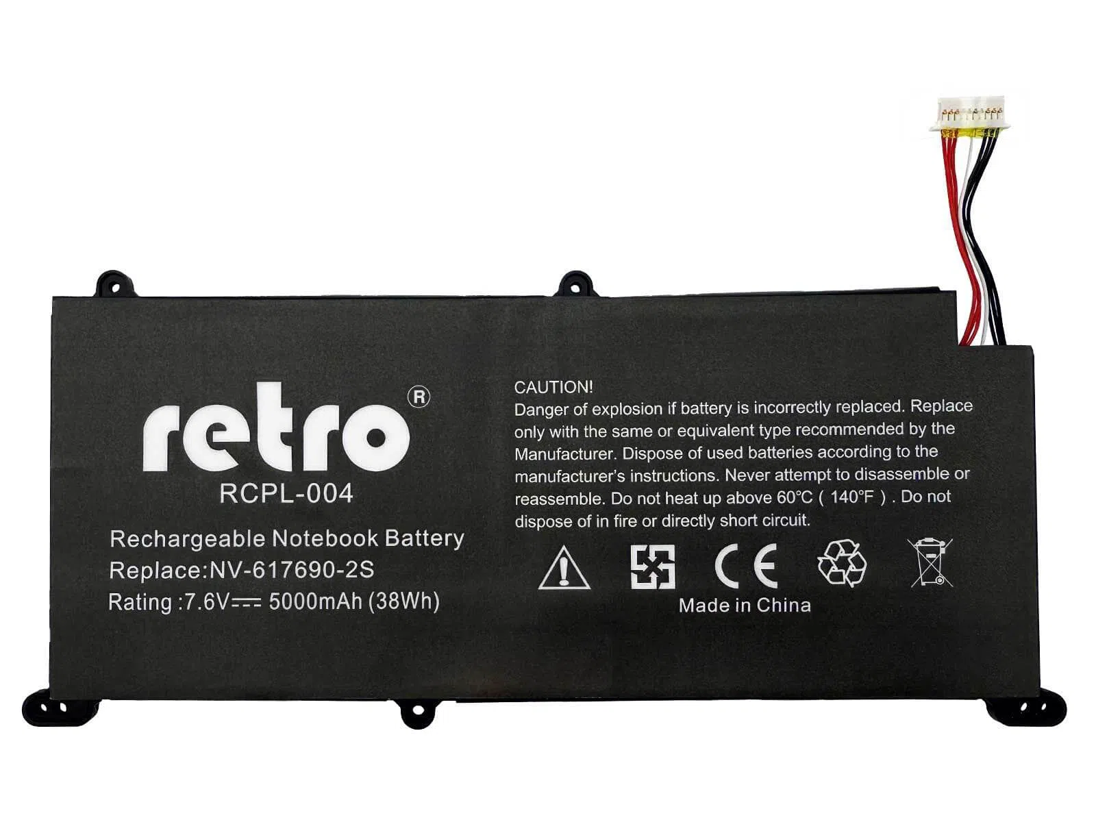 Retro NV-617690-2S Notebook Bataryası 7.6v 5000mah 38wh RCPL-004