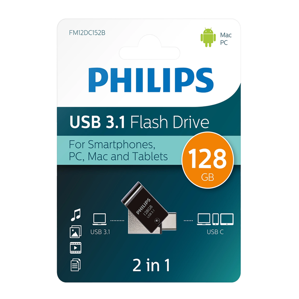 Philips 128GB USB 3.1 Type-C Flash Bellek (FM12DC152B/00)