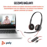Poly Blackwire 3220 Stereo Mikrofonlu Kulaklık