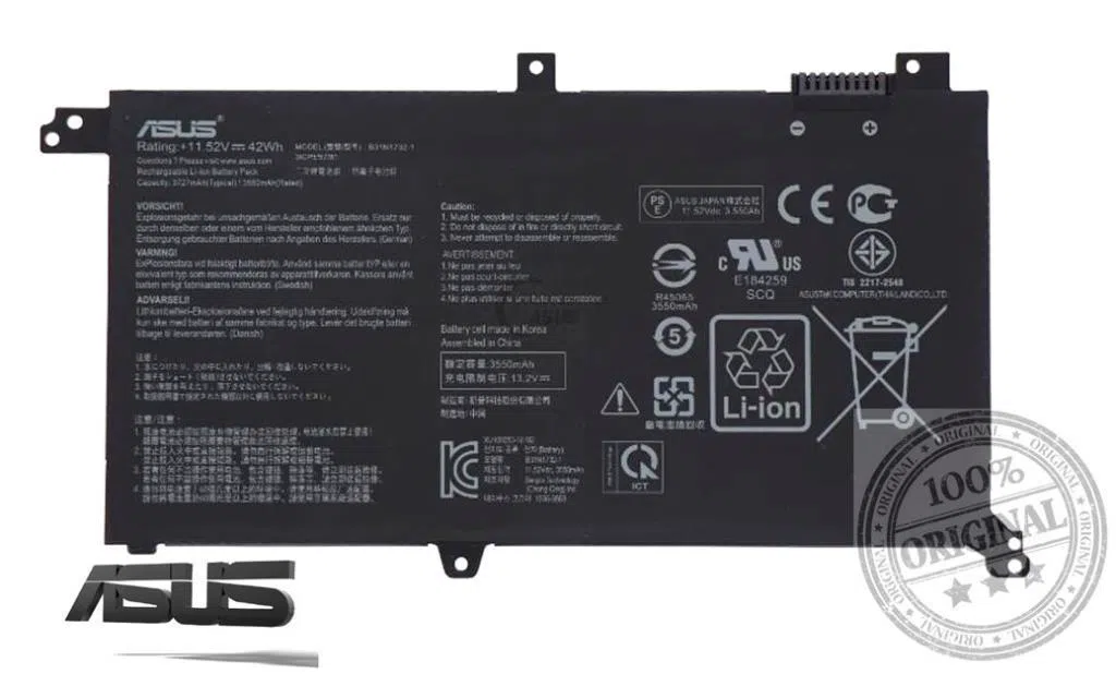 Asus S430 X571 X571G X571L X571GD X571GT Batarya Orjinal B31n1732