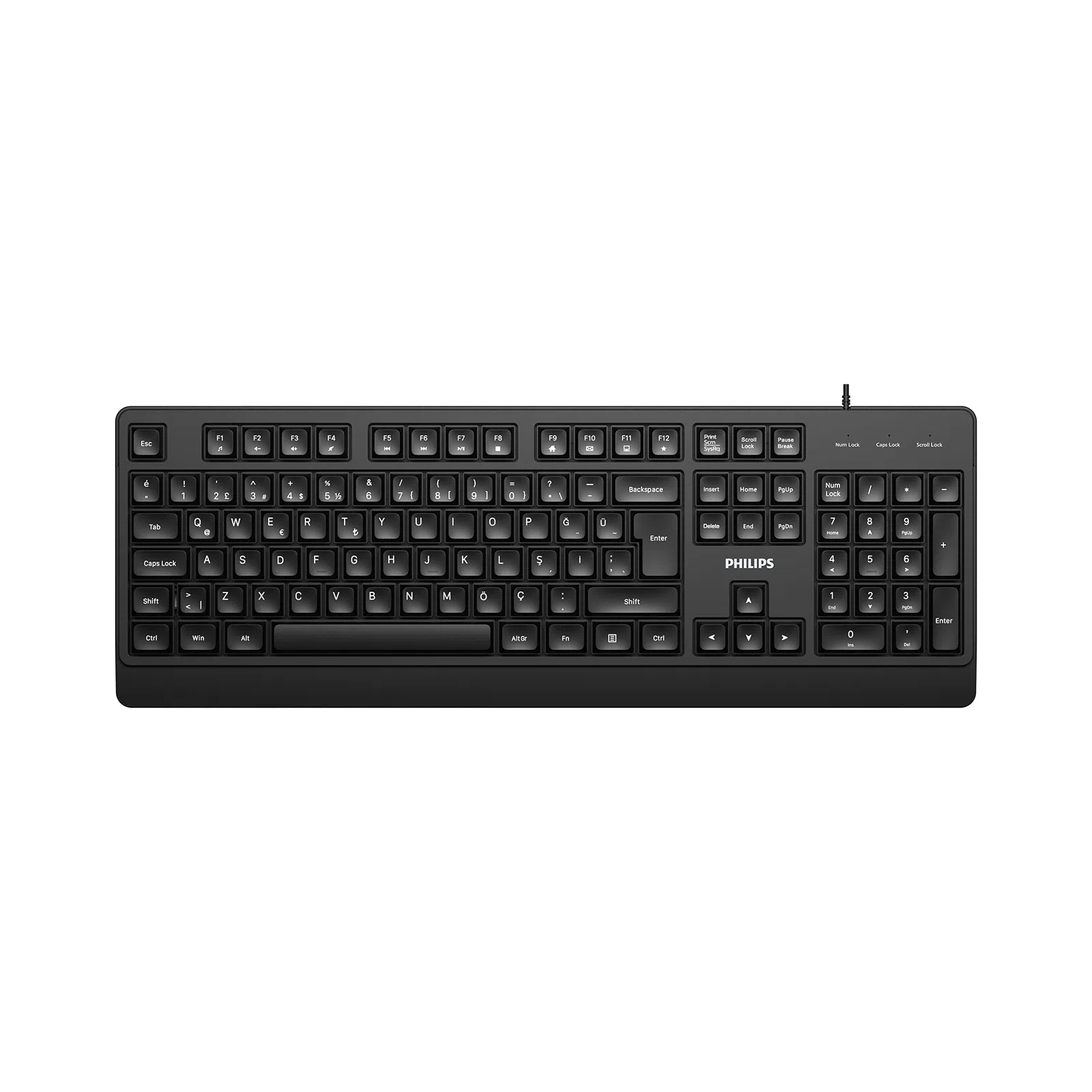 Philips SPK6247 USB Kablolu Klavye Siyah