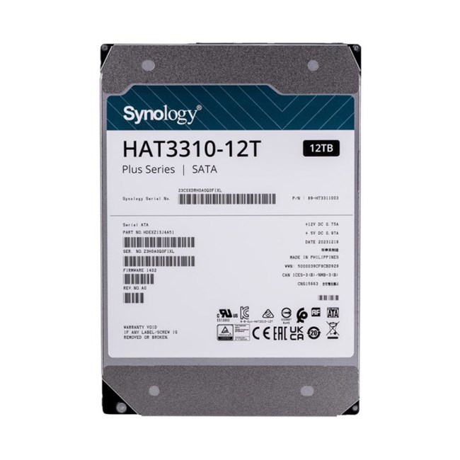 Synology HAT3310-12T 12TB 7200Rpm NAS HDD