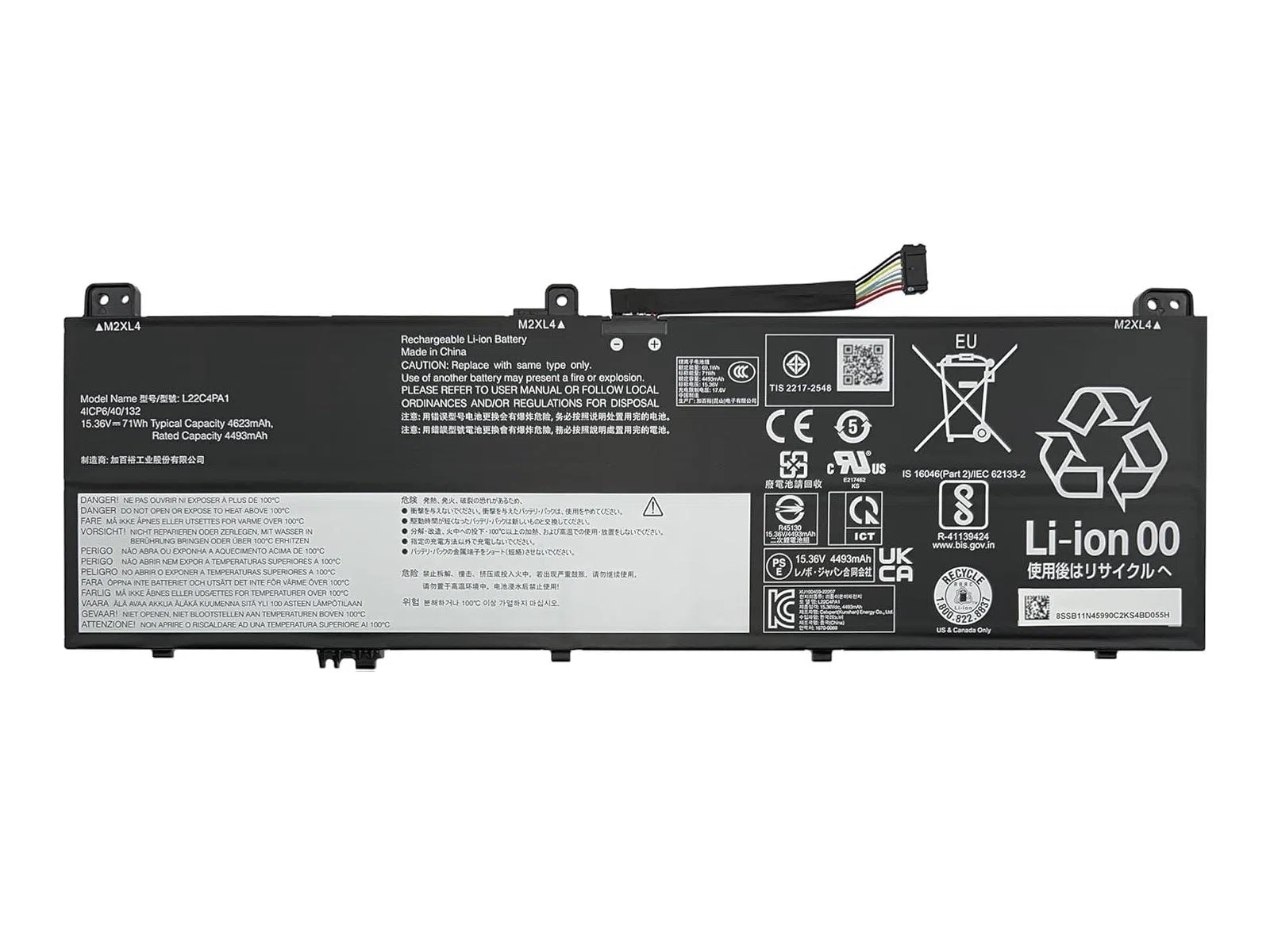 RETRO Lenovo Yoga 7-14IRL8, L22C4PA1 Notebook Bataryası