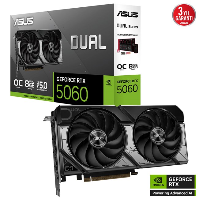 Asus GeForce RTX5060 8GB Dual OC GD7 128Bit