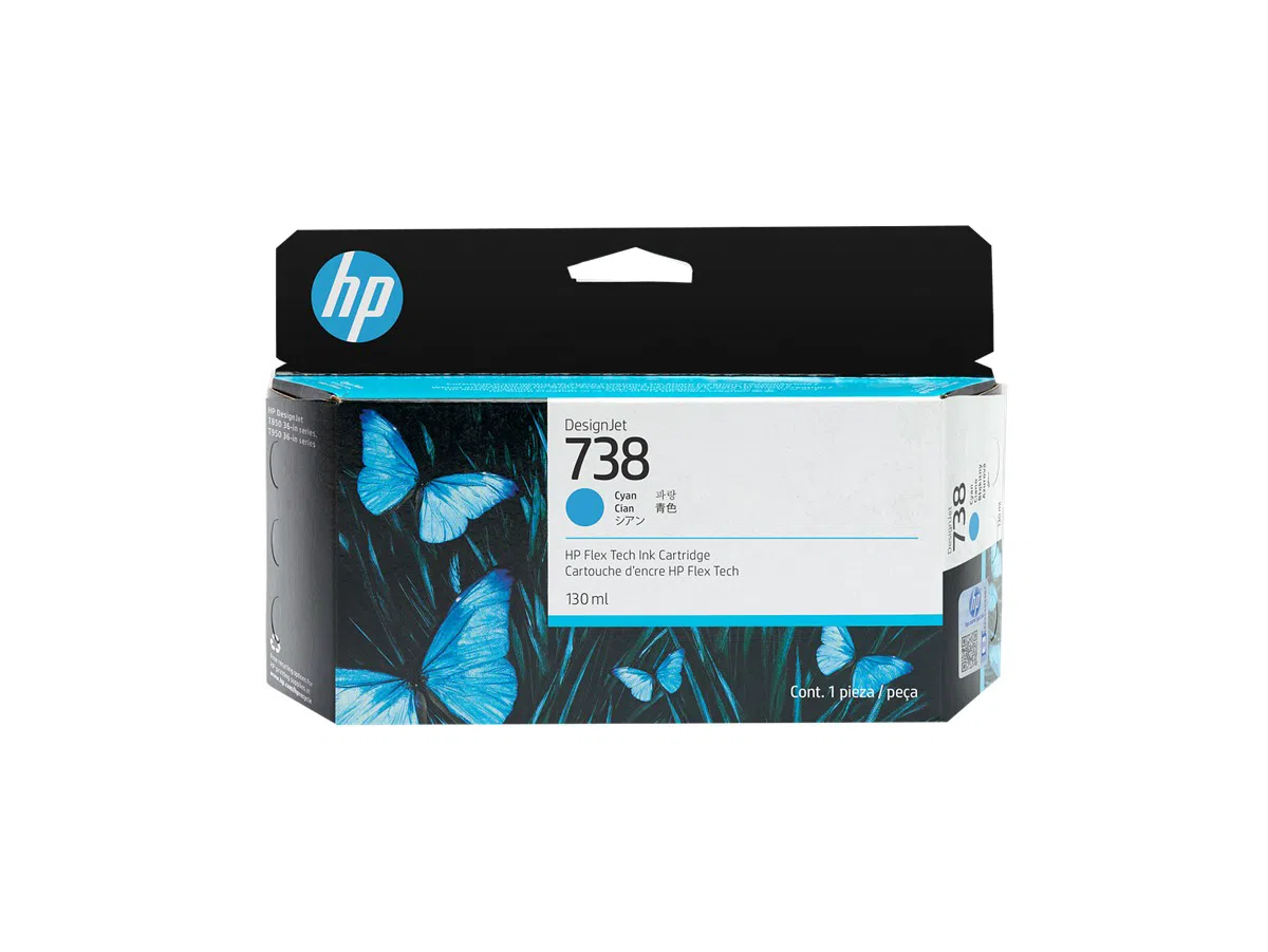 HP 738 498N5A Orijinal Cyan DesignJet Mürekkep