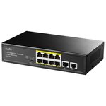 CUDY 8Port 10/100M PoE+2GB Up 80W Switch