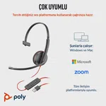 Poly Blackwire 3210 Mono USB-C Kablolu Kulaklık