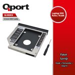 QPORT Q-HDK9 2.5" HDD/SSD UYUMLU CEVIRICI 9.5" OPTIK SATA KIZAK