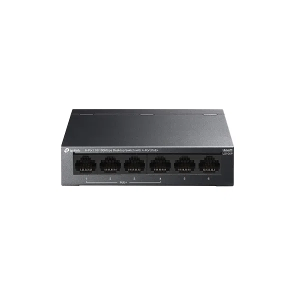 TP-Link LS106P 6 Port 10/100 Yönetilemez PoE Switch