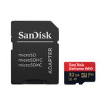 SanDisk Extreme microSDHC 32GB + SD Adapter + Rescue Pro Deluxe 100MB/s A1 C10 V30 UHS-I U3