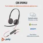 Poly Blackwire 3325 Stereo Mikrofonlu Kulaklık