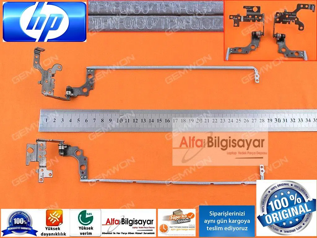 HP Pavilion 15-n208st (F8R52EA) menteşe Takımı Sağ Sol Çift A+++