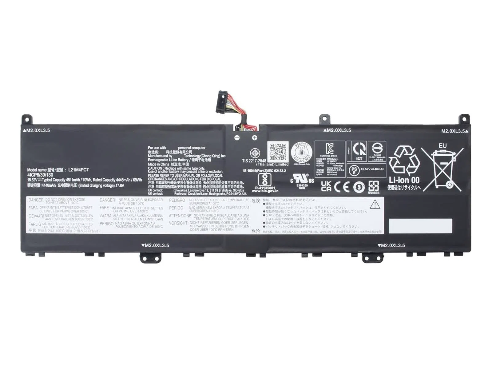 RETRO Lenovo Yoga Slim 7 ProX-14ARH7, L21M4PC7 Notebook Bataryası