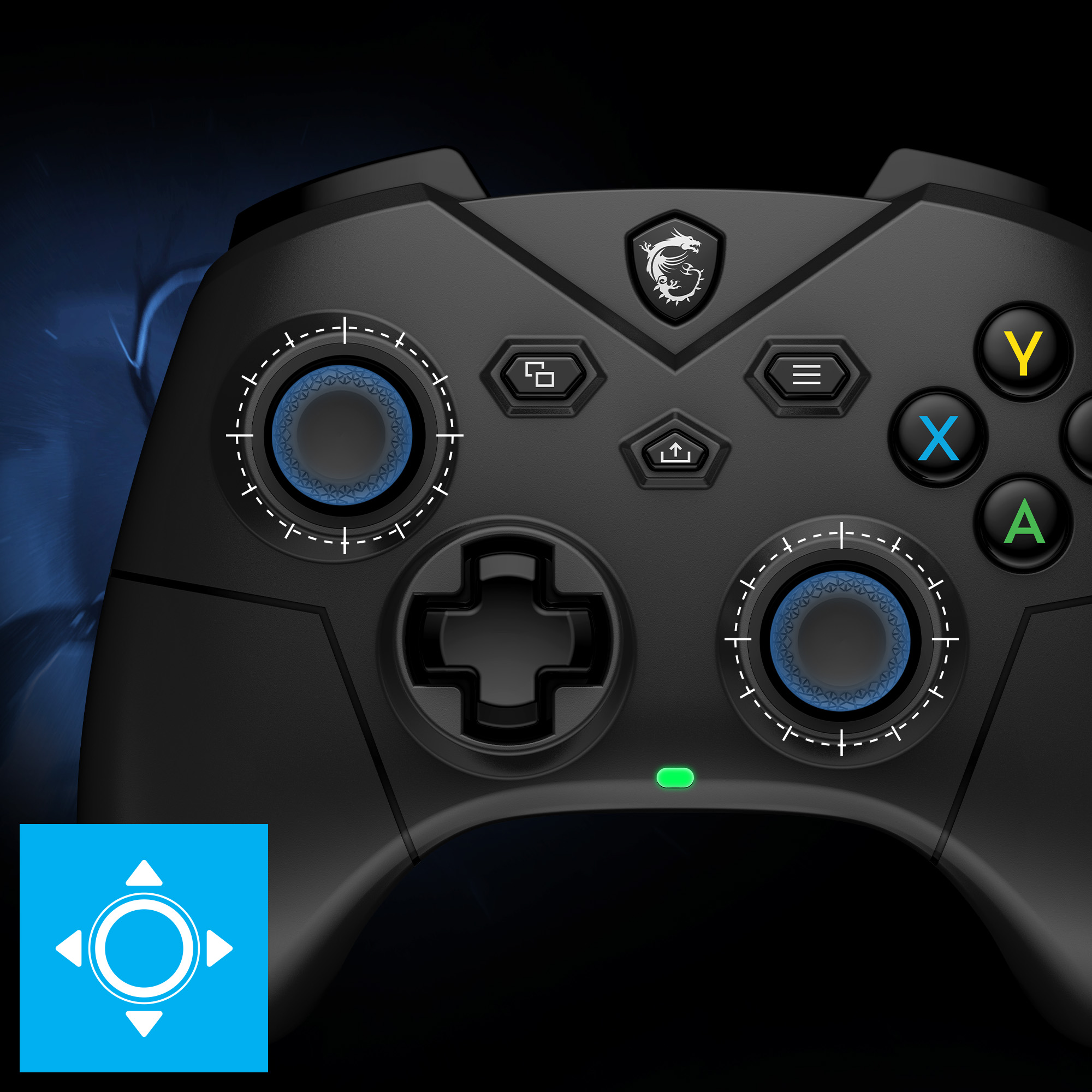 MSI GG FORCE GC300 W KABLOSUZ SİYAH GAMEPAD