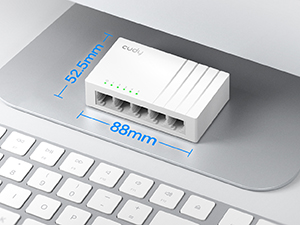 CUDY 5-Port 10/100 Mbps Metal Switch