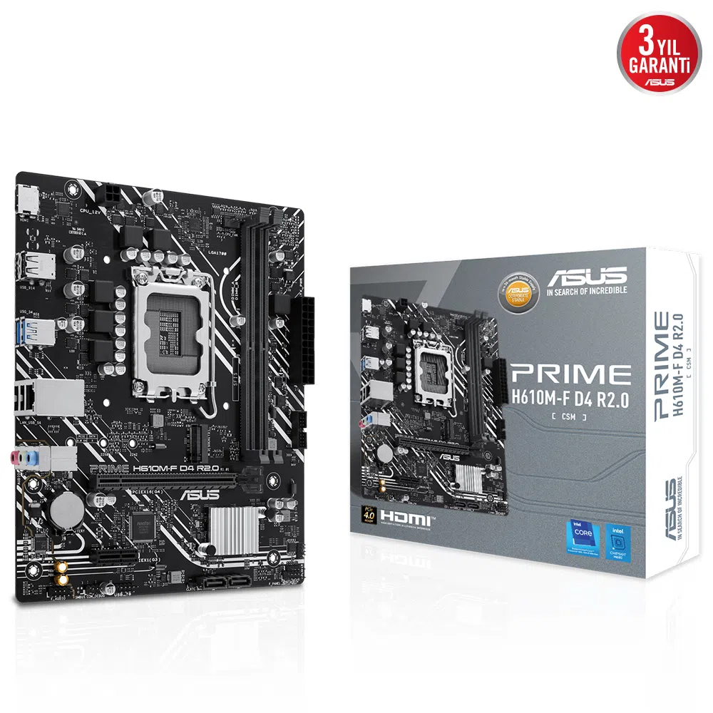 ASUS Prime H610M-F D4 R2.0 LGA1700 DDR4 mATX Anakart